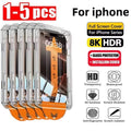 1-5PCS Dust Free Installation High-Definition Tempered Glass For iPhone 17 Pro Max 16 15Pro 14 Plus 13 12Mini 11 XR 17 Air Glass