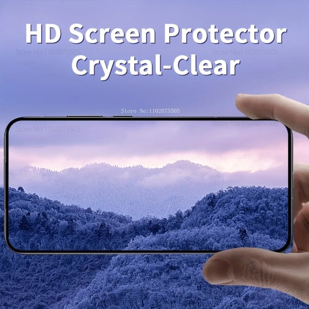 2Pcs Full Coverage Tempered Glass for IPhone17 17 Air 17 Promax 14 15 Plus 11 12 Promax 13 Mini 16 Promax One Click Installation