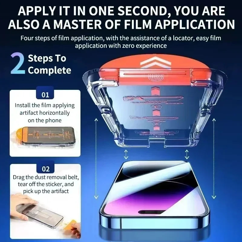 1-5PCS Dust Free Installation High-Definition Tempered Glass For iPhone 17 Pro Max 16 15Pro 14 Plus 13 12Mini 11 XR 17 Air Glass