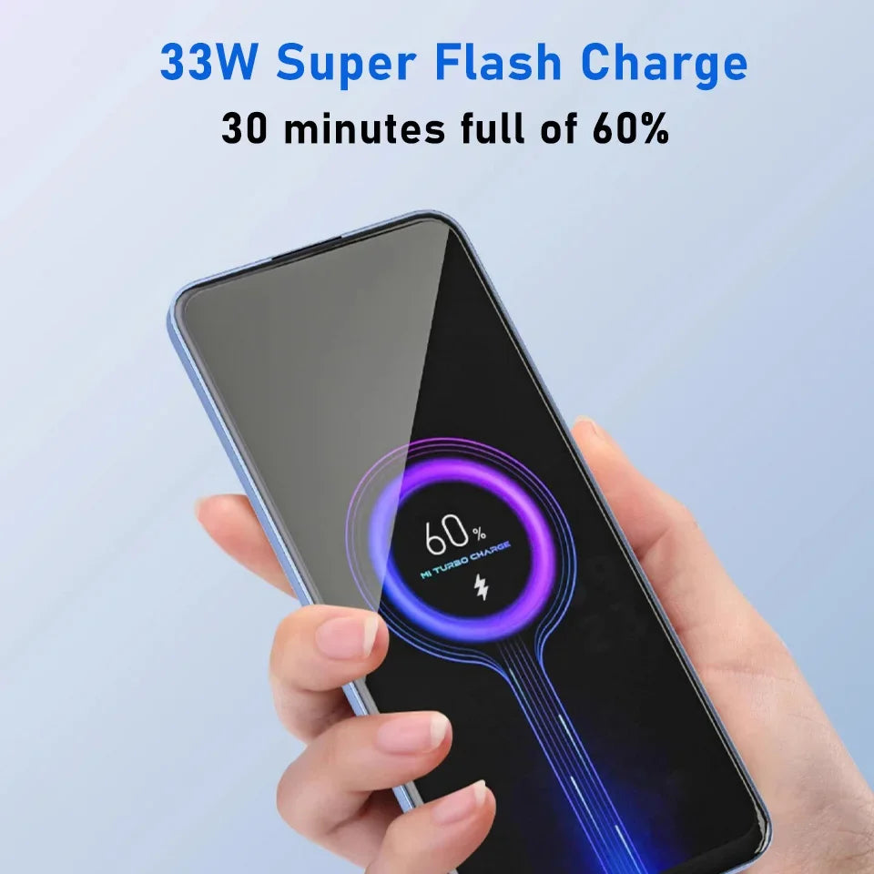 Original 33W Turbo Charge Super Fast Charger EU/US Adapter For Mi 11 10 Lite 5G Poco X3 M4 Pro Redmi Poco Smart Phone