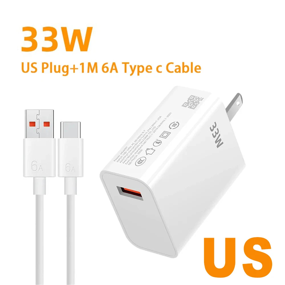 Original 33W Turbo Charge Super Fast Charger EU/US Adapter For Mi 11 10 Lite 5G Poco X3 M4 Pro Redmi Poco Smart Phone