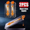 2Pcs Full Coverage Tempered Glass for IPhone17 17 Air 17 Promax 14 15 Plus 11 12 Promax 13 Mini 16 Promax One Click Installation