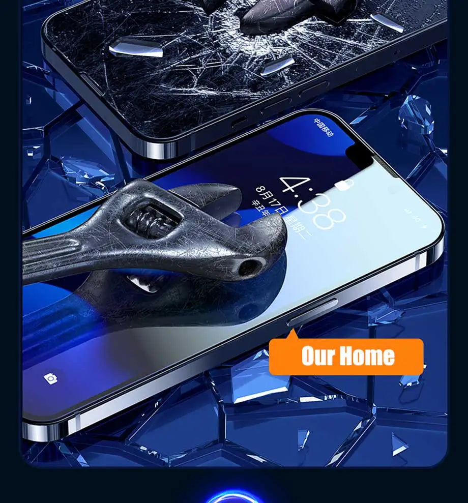 4PCS Tempered Glass for iPhone 11 12 13 14 15 16 17 Pro Max Screen Protector on for iPhone 12 13 Mini 7 8 6 Plus SE Glass