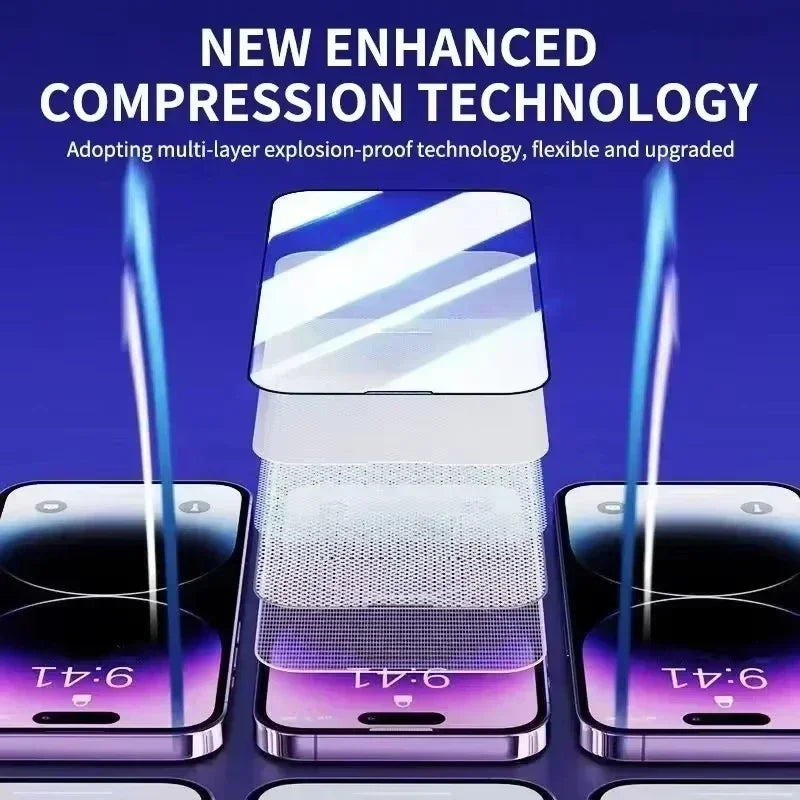 1-5PCS Dust Free Installation High-Definition Tempered Glass For iPhone 17 Pro Max 16 15Pro 14 Plus 13 12Mini 11 XR 17 Air Glass